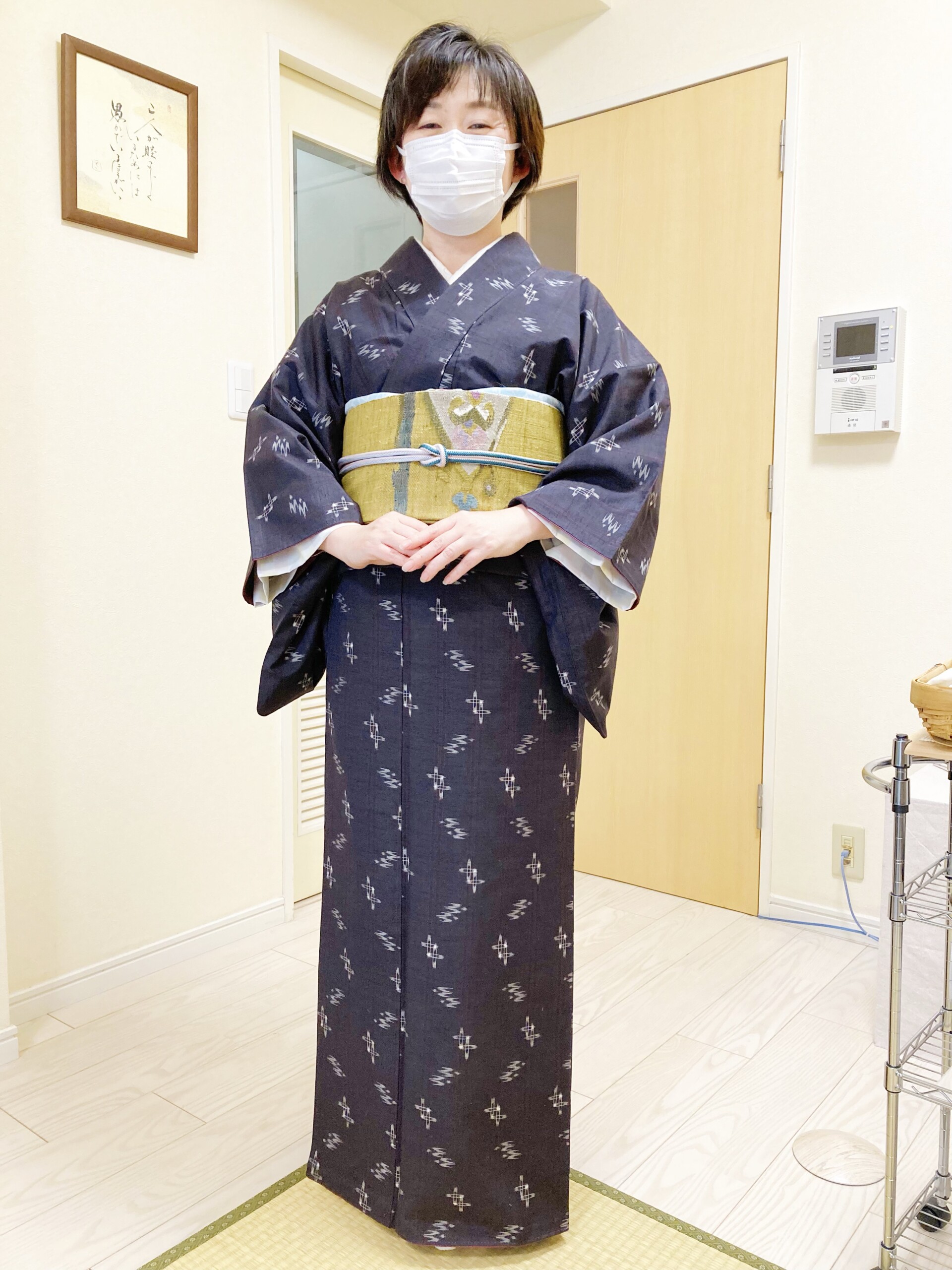 お着物通に❣️久米島紬の名古屋帯 - 着物