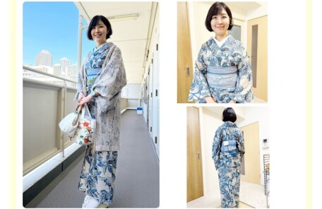 空と響き合う、青の浴衣｜竺仙・奥州小紋の魅力。真夏の青、竺仙浴衣で凛と涼やかに。