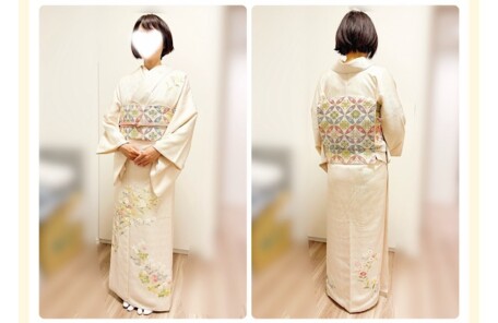 日枝神社お宮参り 出張着付け｜淡いピンク訪問着と七宝柄帯の優しい母親コーデ
