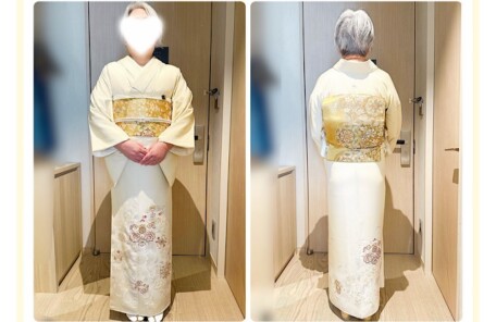 皇居 献穀式典 出張着付け 五つ紋付き色留袖