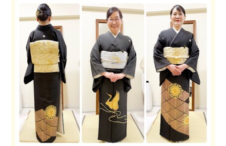 留袖 五つ紋付き お母様 とお祖母様の着付け・ヘアセット