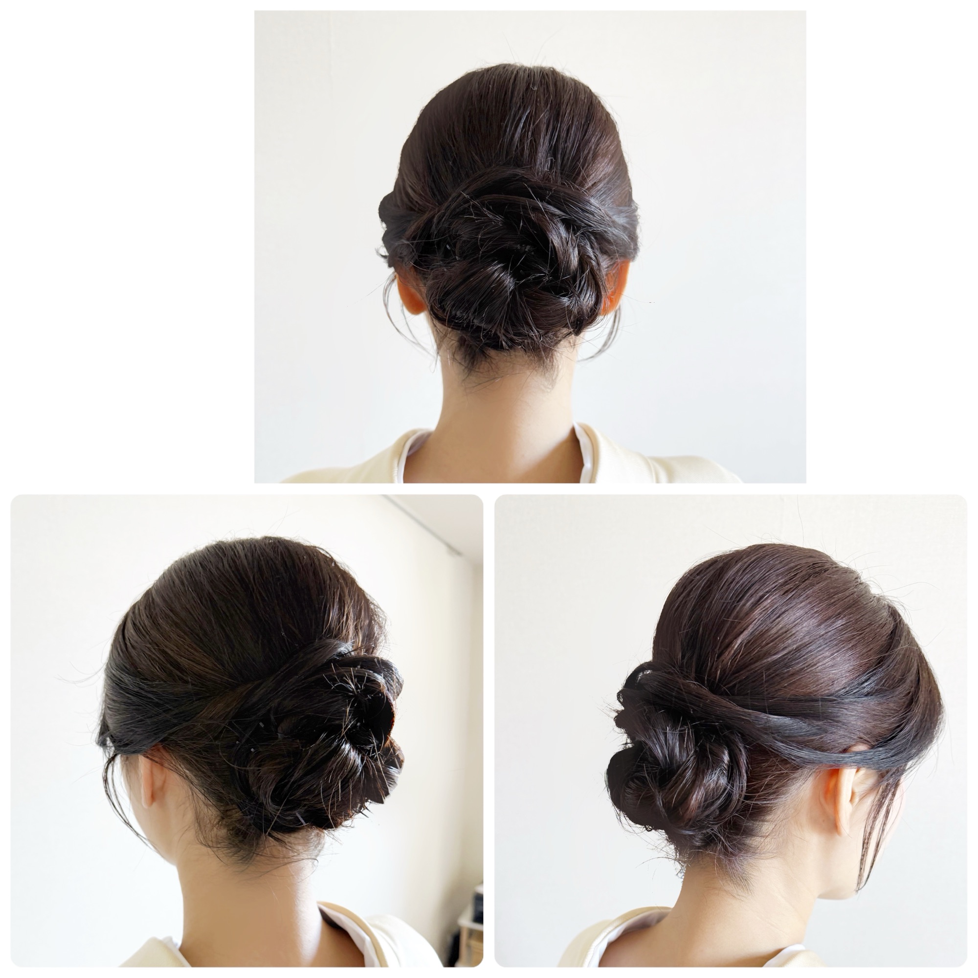 和装ヘアセット カジュアルシニヨン 結婚式